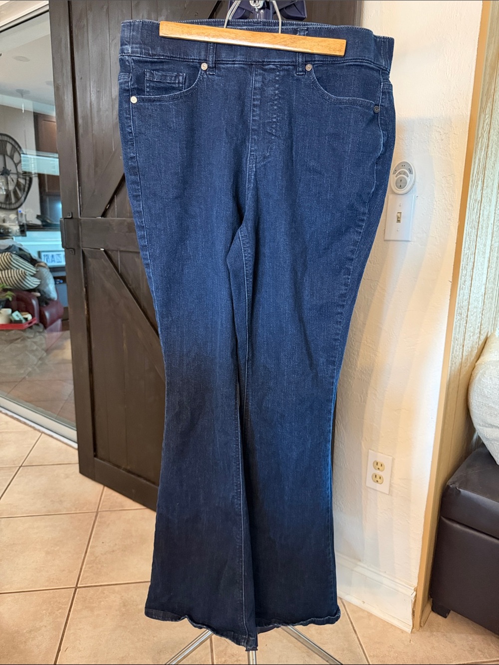 Susan Graver Dark Blue Flare Jeans